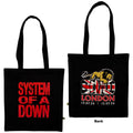 System Of A Down Tote Bag: London Event Tour '26 (Black) (Back Print & Ex-Tour)