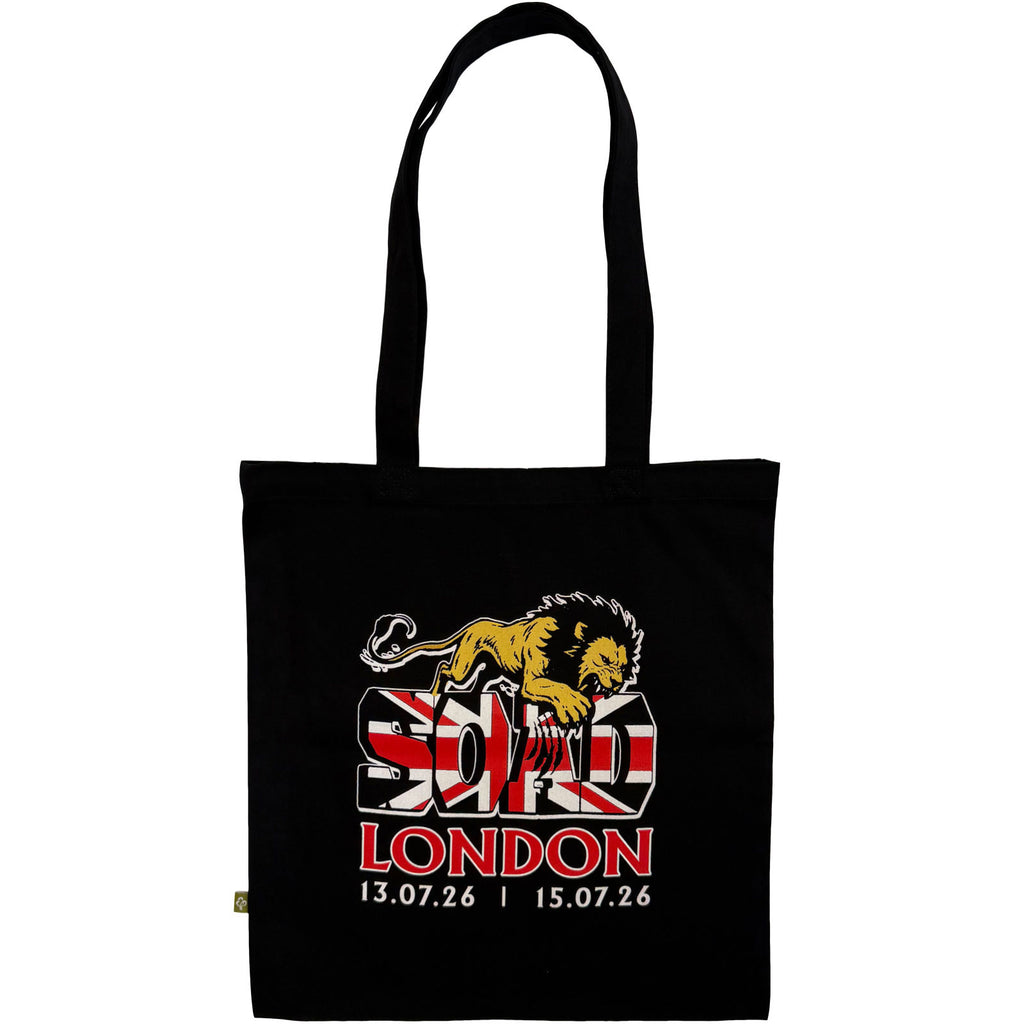 System Of A Down Tote Bag: London Event Tour '26 (Black) (Back Print & Ex-Tour)