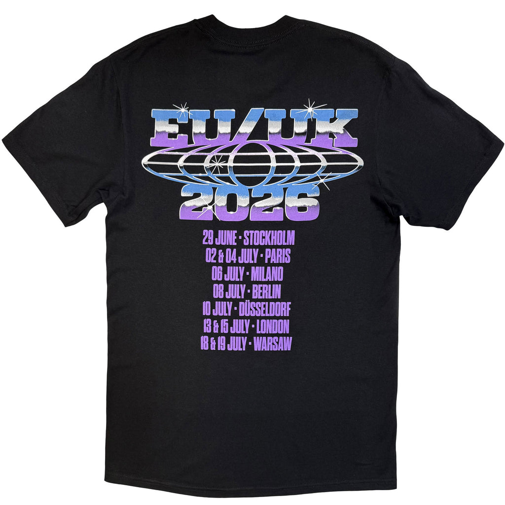 System Of A Down Unisex T-Shirt: Metallic Logo Tour '26 (Black) (Back Print & Ex-Tour)