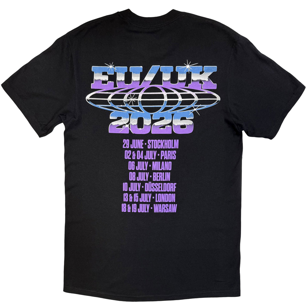 System Of A Down Unisex T-Shirt: Metallic Logo Tour '26 (Black) (Back Print & Ex-Tour)