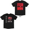 System Of A Down Unisex T-Shirt: Dusseldorf Event Tour '26 (Black) (Ex-Tour)