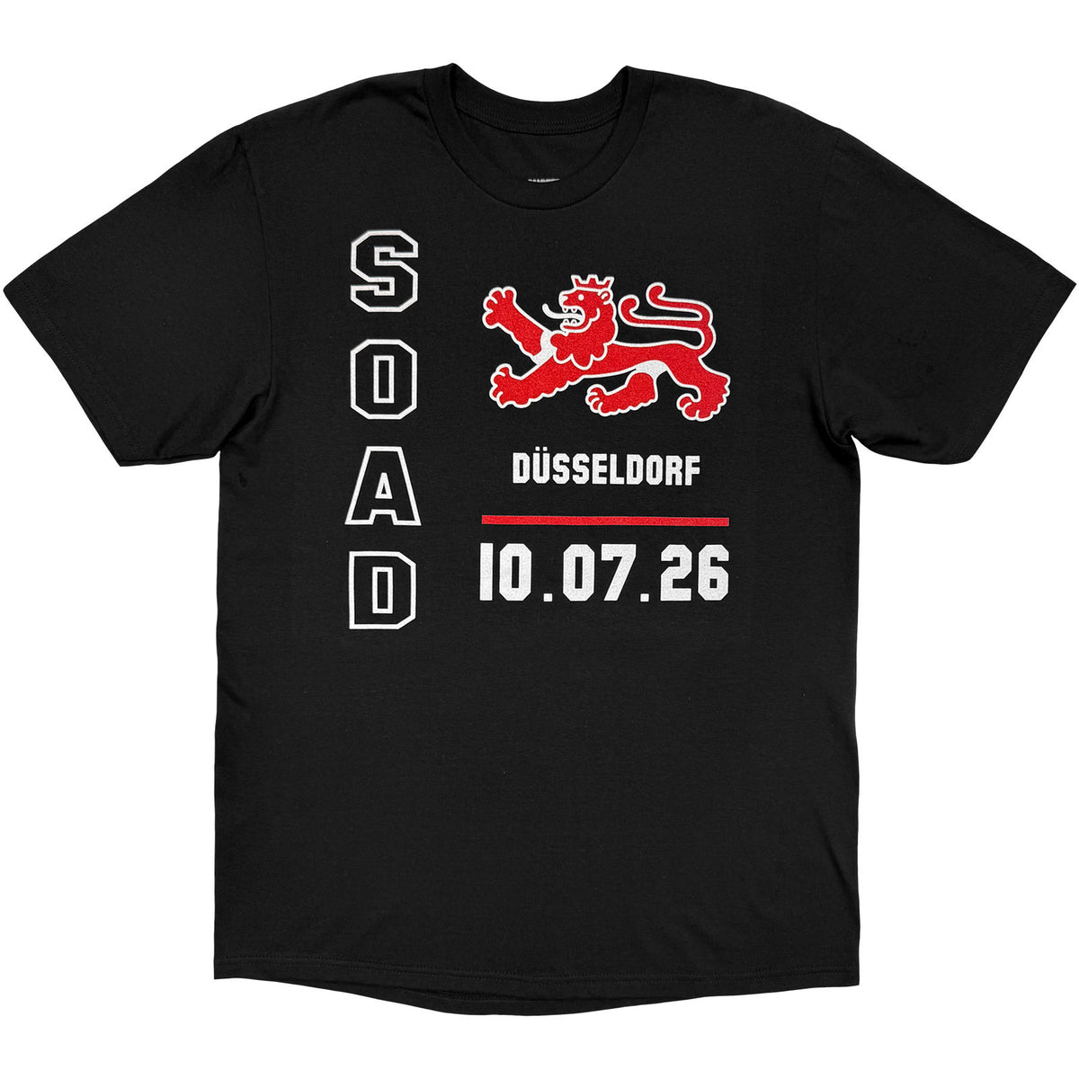 System Of A Down Unisex T-Shirt: Dusseldorf Event Tour '26 (Black) (Ex-Tour)