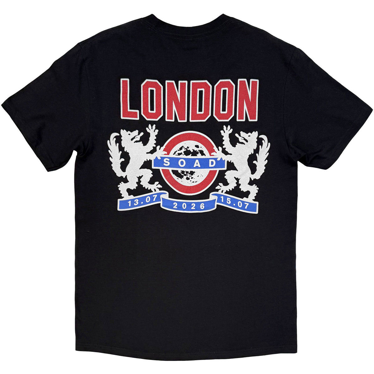 System Of A Down Unisex T-Shirt: London Event Tour '26 (Black) (Back Print & Ex-Tour)