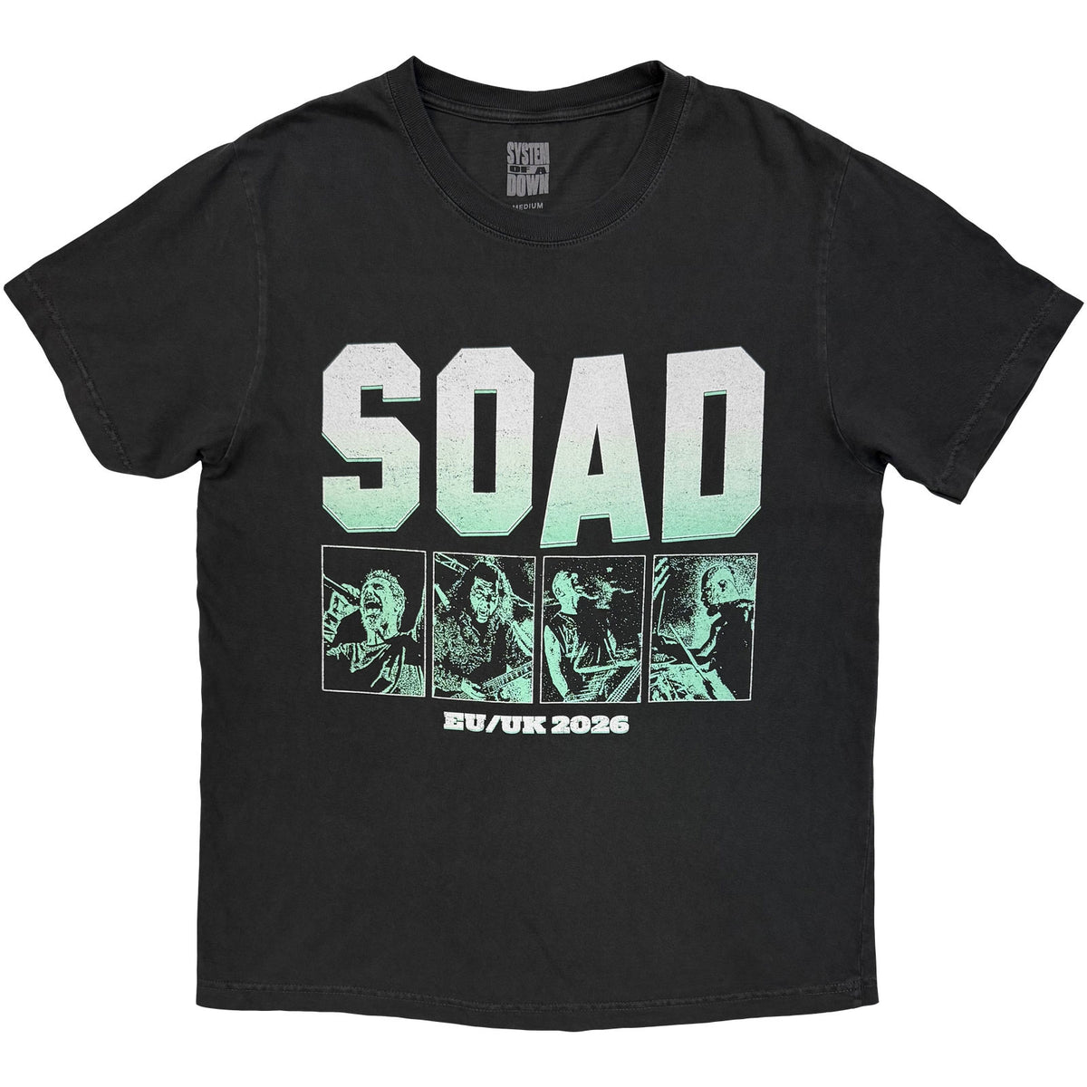 System Of A Down Unisex T-Shirt: Map Dateback Tour '26 (Grey) (Back Print & Ex-Tour)