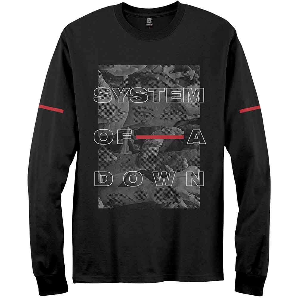 System Of A Down Unisex Long Sleeve T-Shirt: Eye Collage (Black)