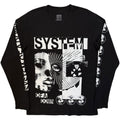 System Of A Down Unisex Long Sleeve T-Shirt: Hypno Hi-Contrast (Black) (Sleeve Prints)