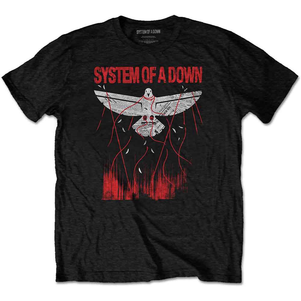System Of A Down Unisex T-Shirt: Dove Overcome (Black)