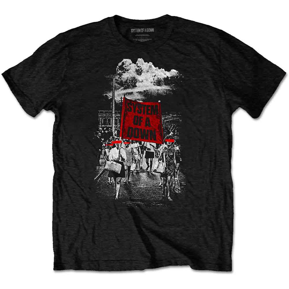 System Of A Down Unisex T-Shirt: Banner Marches (Black)