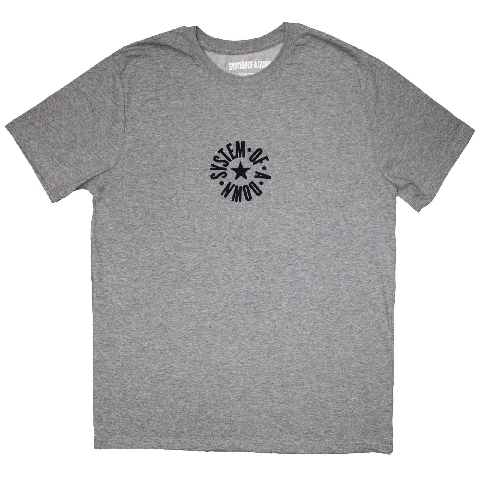 System Of A Down Unisex T-Shirt: Mini Circle Logo (Grey)