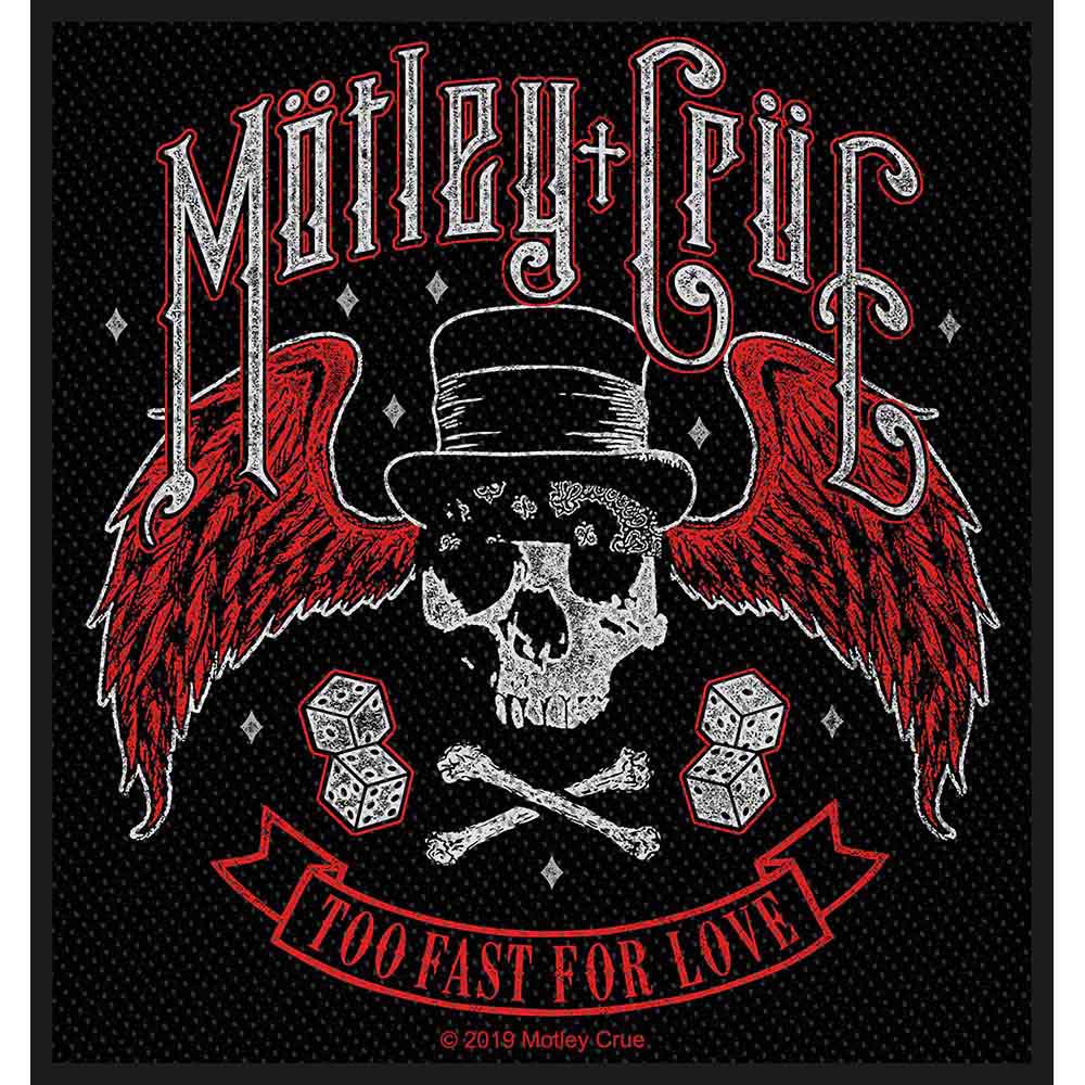 Motley Crue Standard Patch: Too Fast For Love