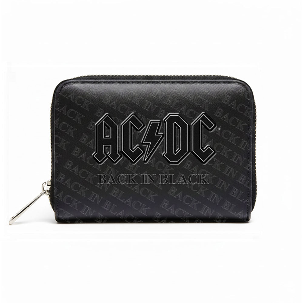 AC/DC Zip Top Purse: Back In Black (Black)