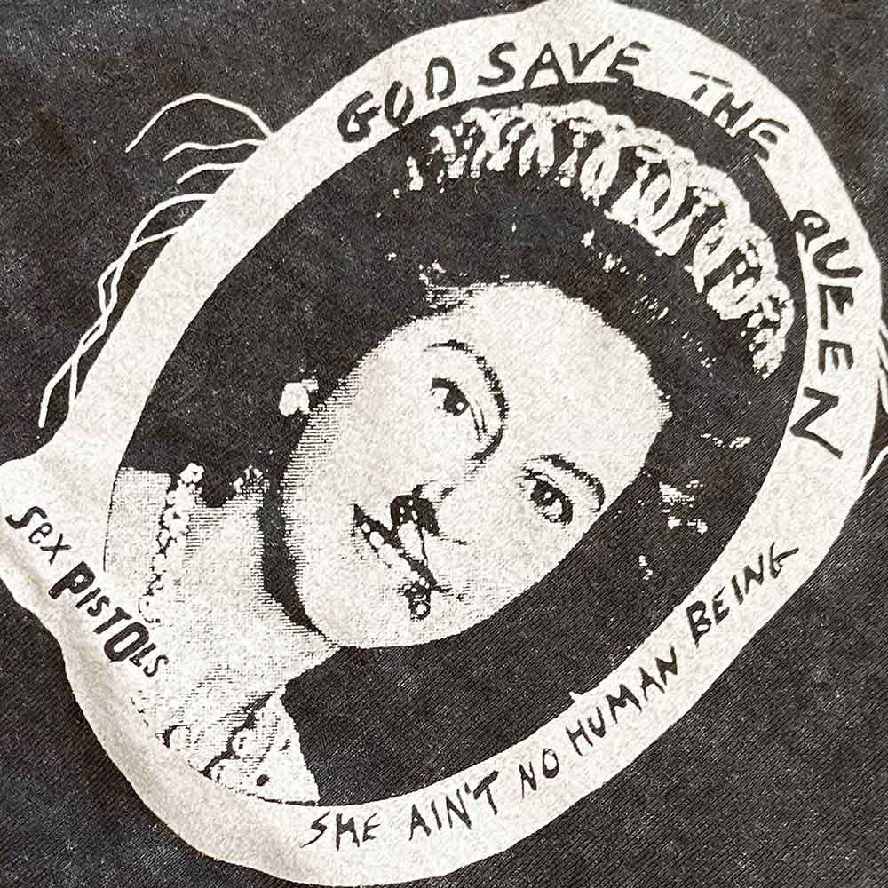 The Sex Pistols Ladies Crop Top: God Save The Queen (Black) (Wash Collection)