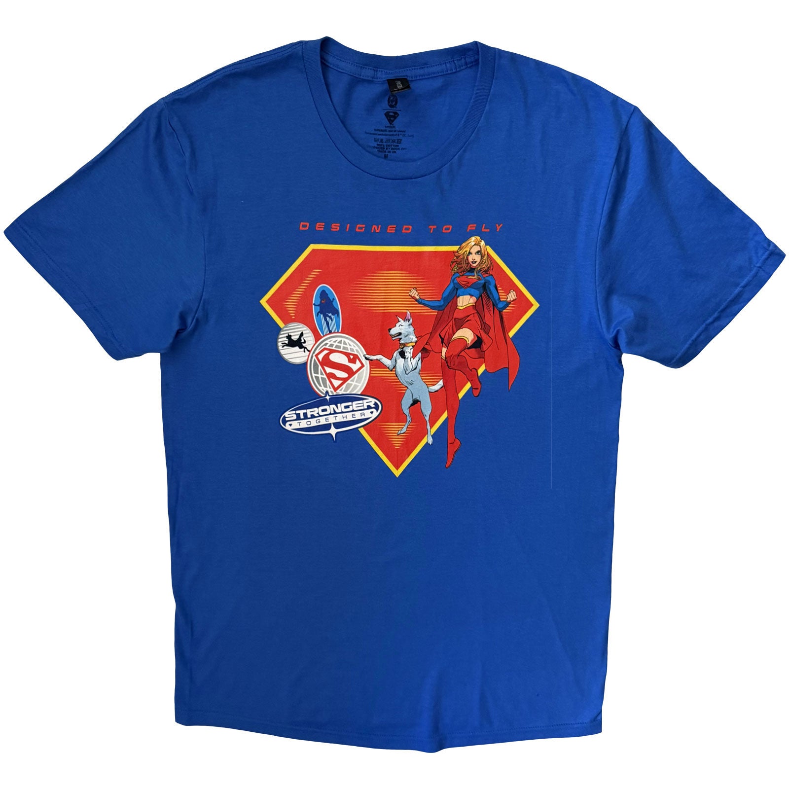 DC Comics Unisex T-Shirt: Supergirl Designed To Fly (Blue)