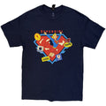 DC Comics Unisex T-Shirt: Supergirl Stickers (Navy Blue)