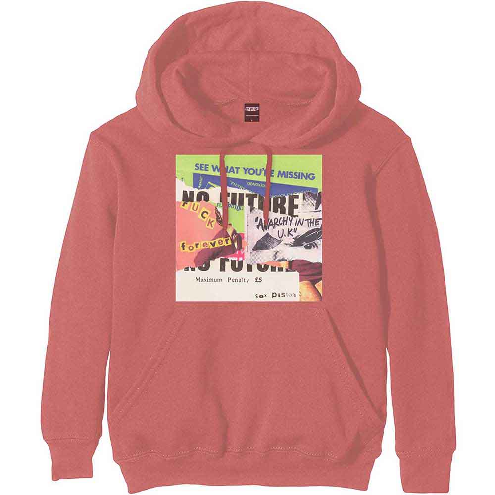 The Sex Pistols Unisex Pullover Hoodie: Collage (Pink)