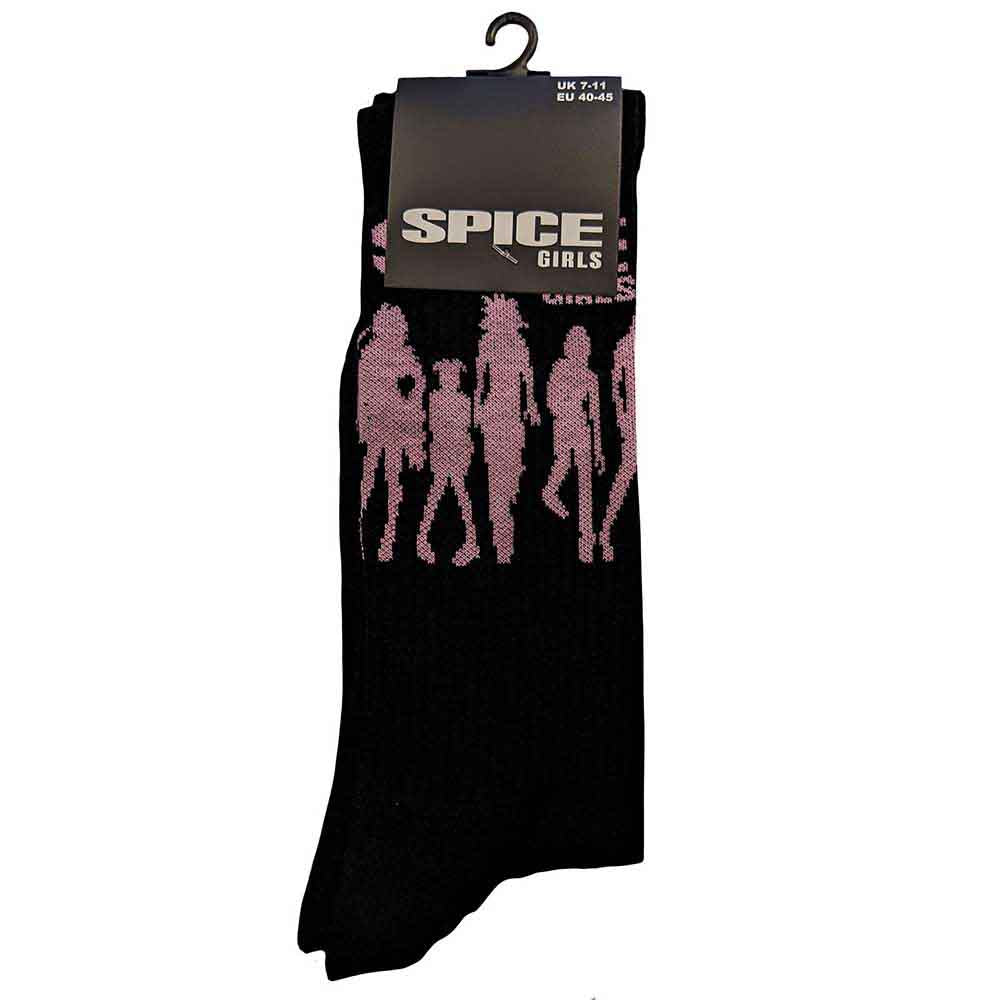 The Spice Girls Unisex Ankle Socks: Silhouette (Black) (UK Size 7 - 11)