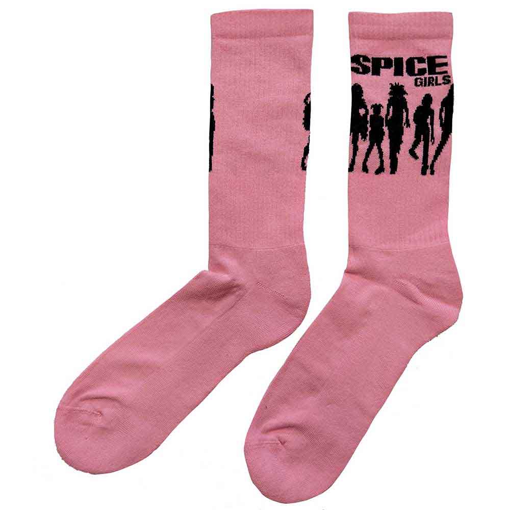The Spice Girls Unisex Ankle Socks: Silhouette (Pink) (UK Size 7 - 11)