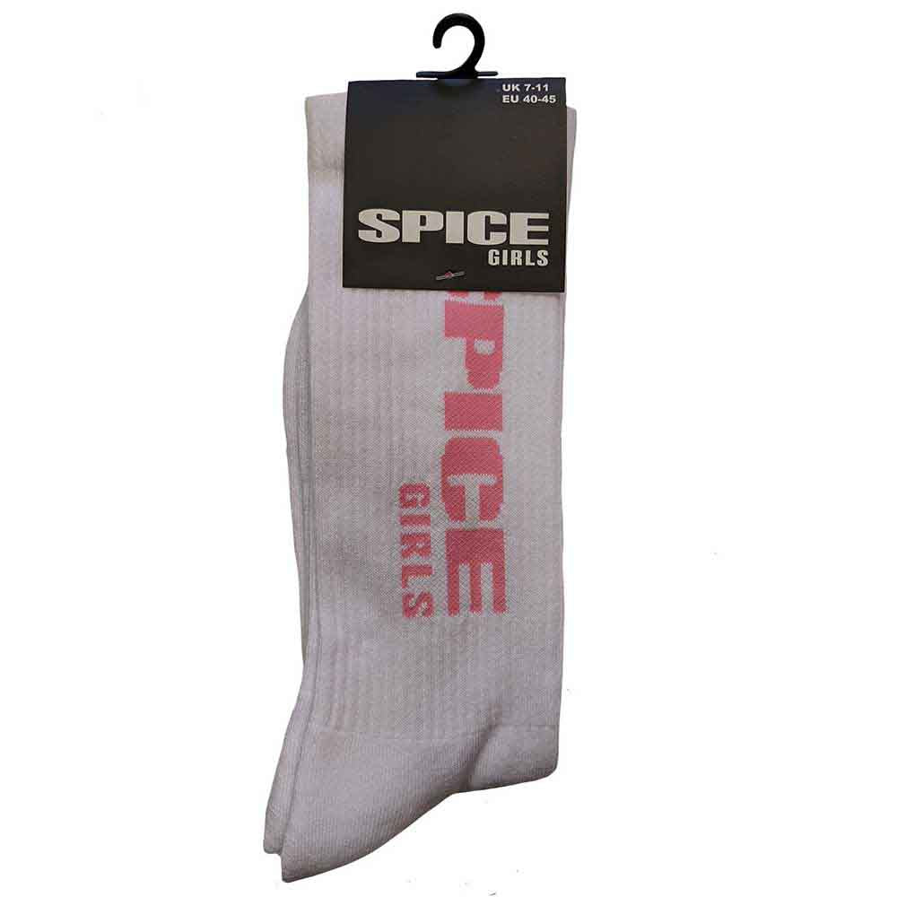 The Spice Girls Unisex Ankle Socks: Logo (White) (UK Size 7 - 11)