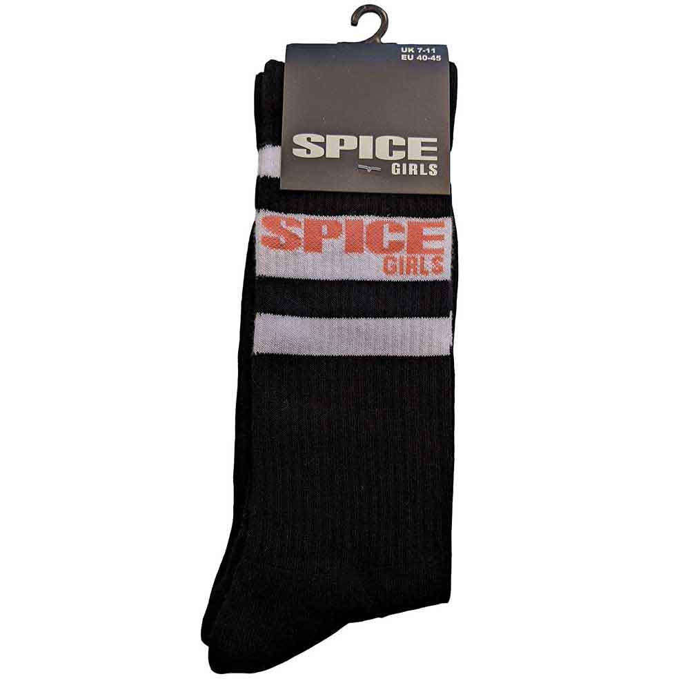 The Spice Girls Unisex Ankle Socks: Logo & Stripes (Black) (UK Size 7 - 11)
