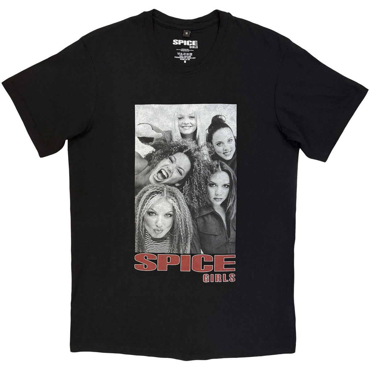 The Spice Girls Unisex T-Shirt: Girls Huddle Black (Black)