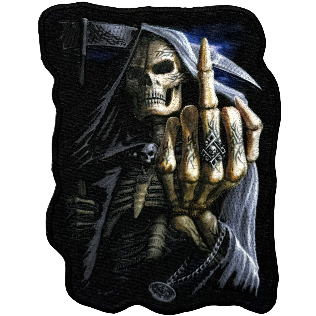 Spiral_Bone Finger_Woven Patch