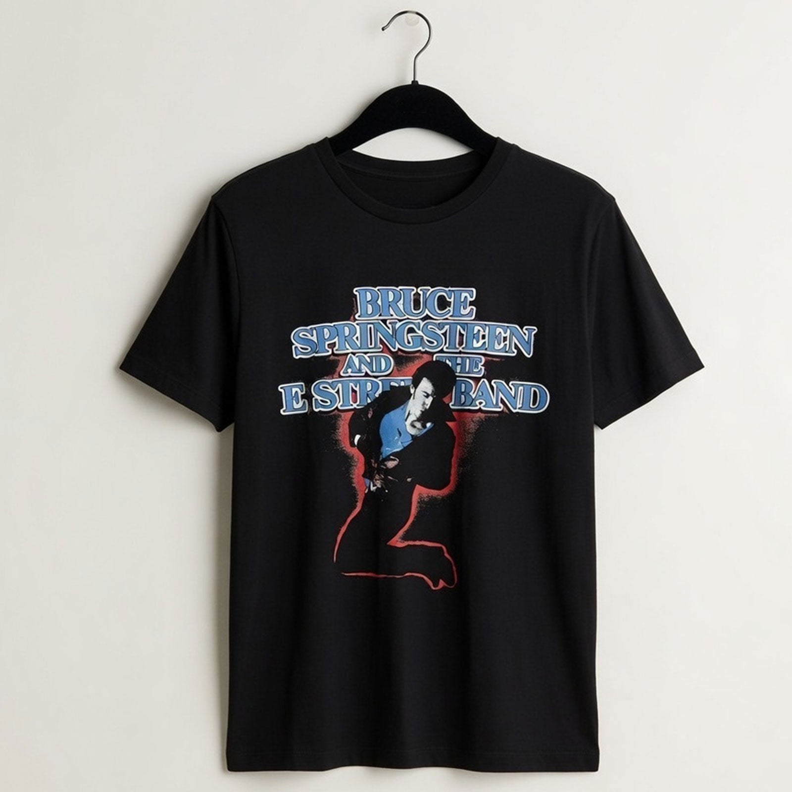 Bruce Springsteen Unisex Premium Carbon T-Shirt: E Street Tour '84-'85 (Black) (Back Print)