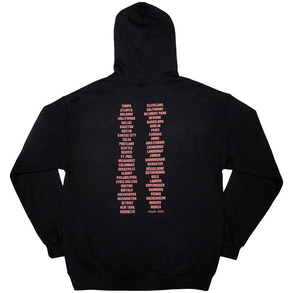Bruce Springsteen Unisex Pullover Hoodie: Tour '23 Champion (Black) (Back Print & Ex-Tour)