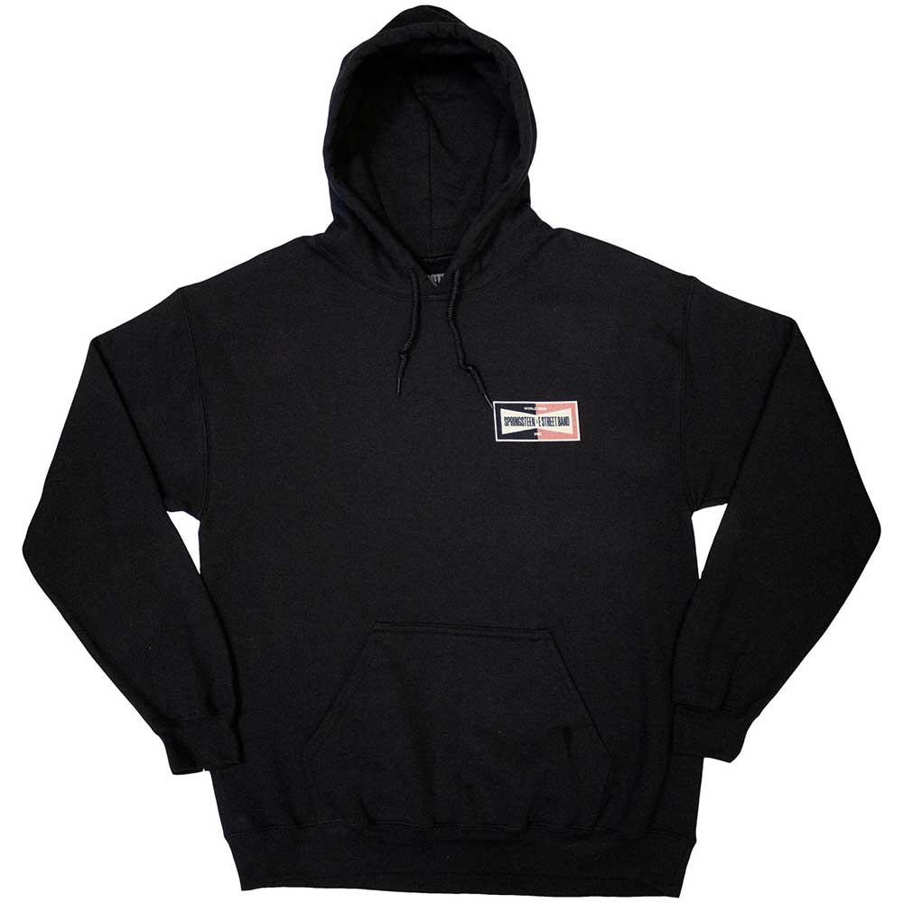 Bruce Springsteen Unisex Pullover Hoodie: Tour '23 Champion (Black) (Back Print & Ex-Tour)