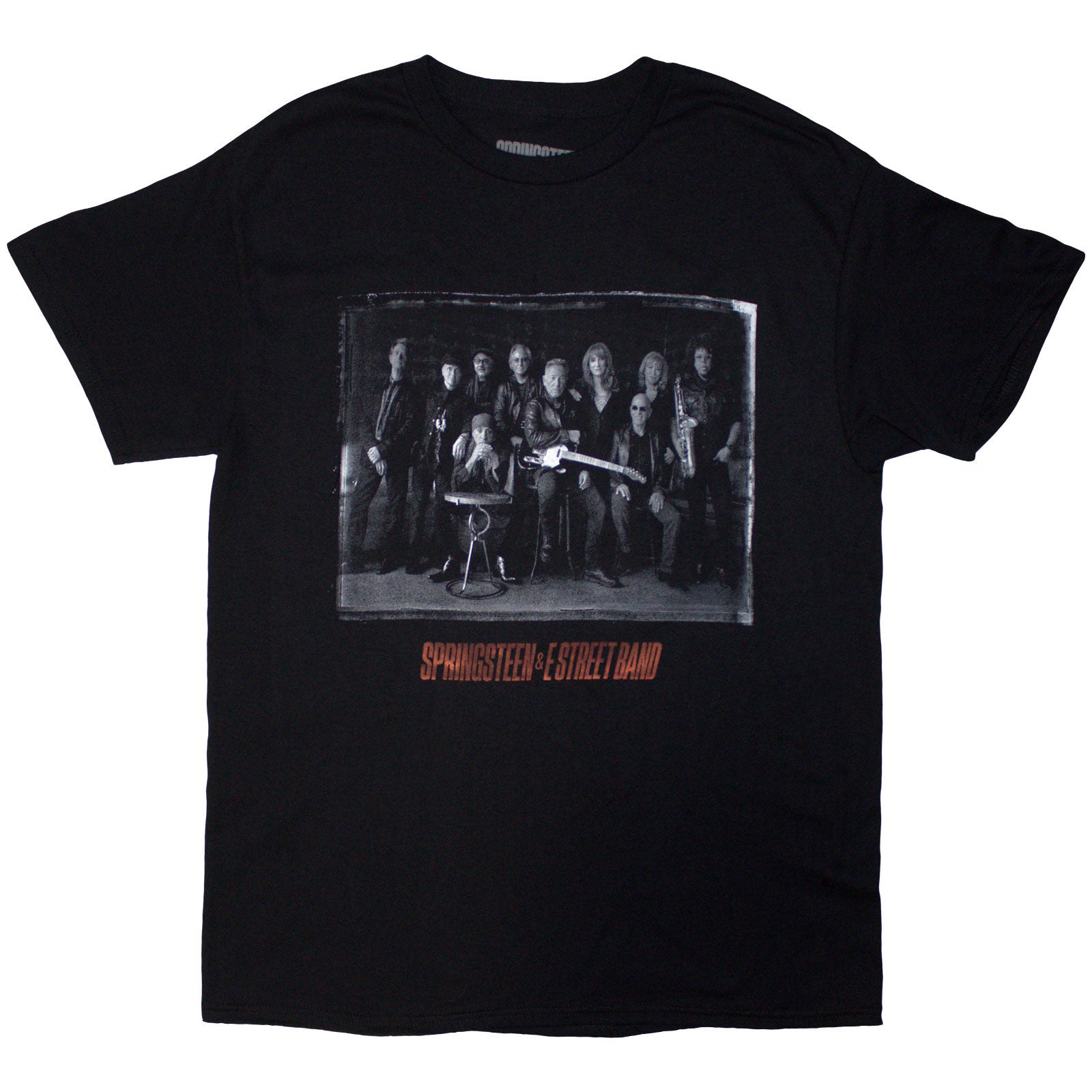Bruce Springsteen Unisex T-Shirt: Tour '24 E-Street Photo (Black) (Back Print & Ex-Tour)