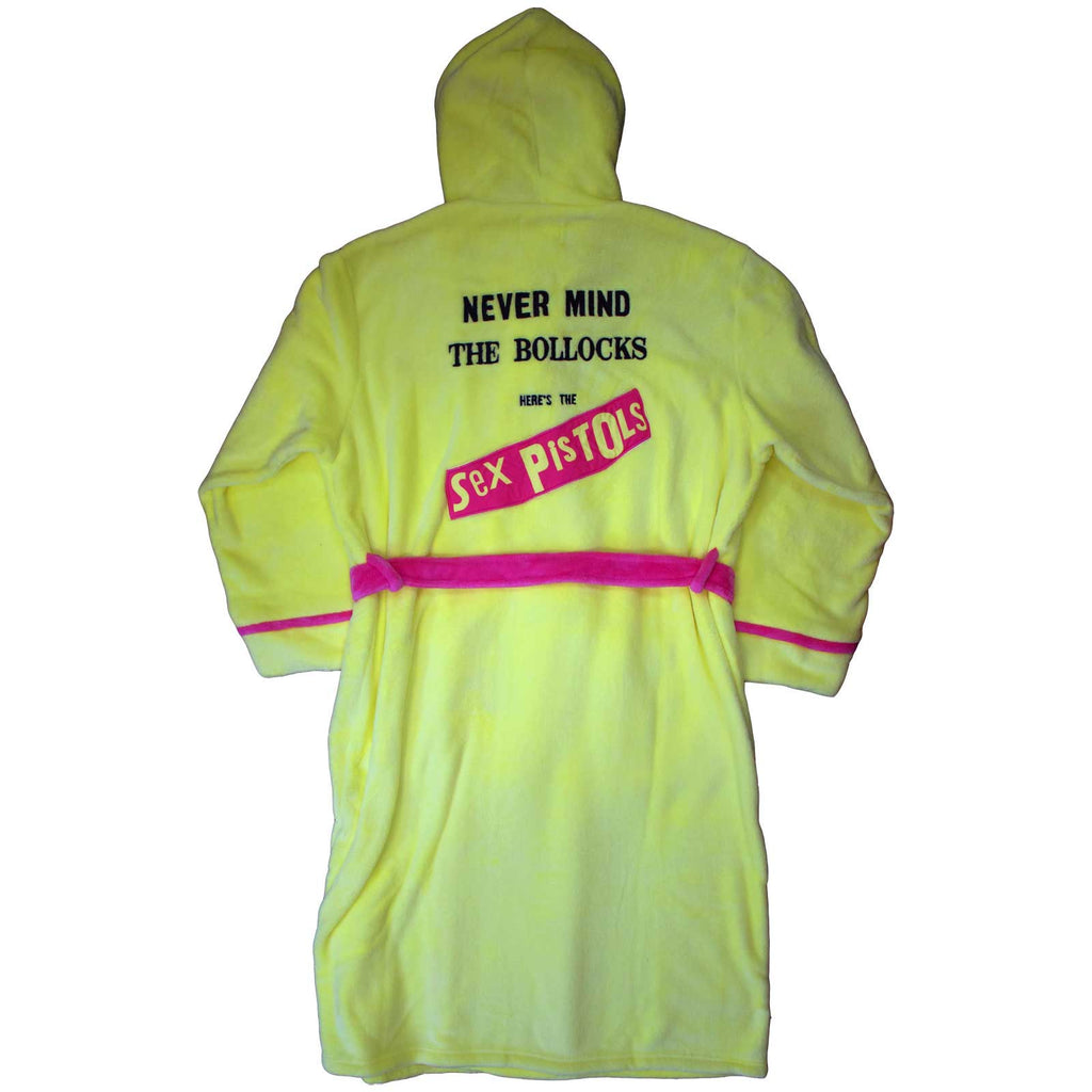 The Sex Pistols Unisex Bathrobe: Never Mind The Bollox Original Album (Yellow) (Back Print)