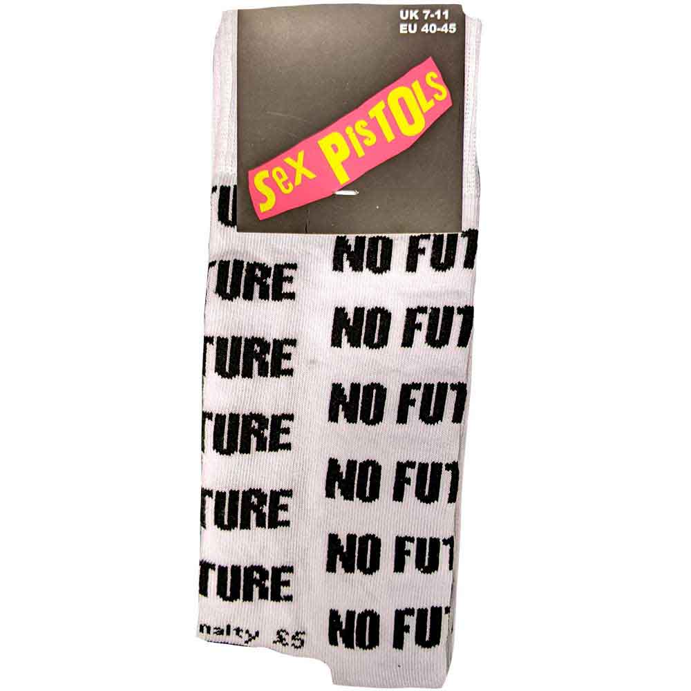 The Sex Pistols Unisex Ankle Socks: No Future (White) (UK Size 7 - 11)