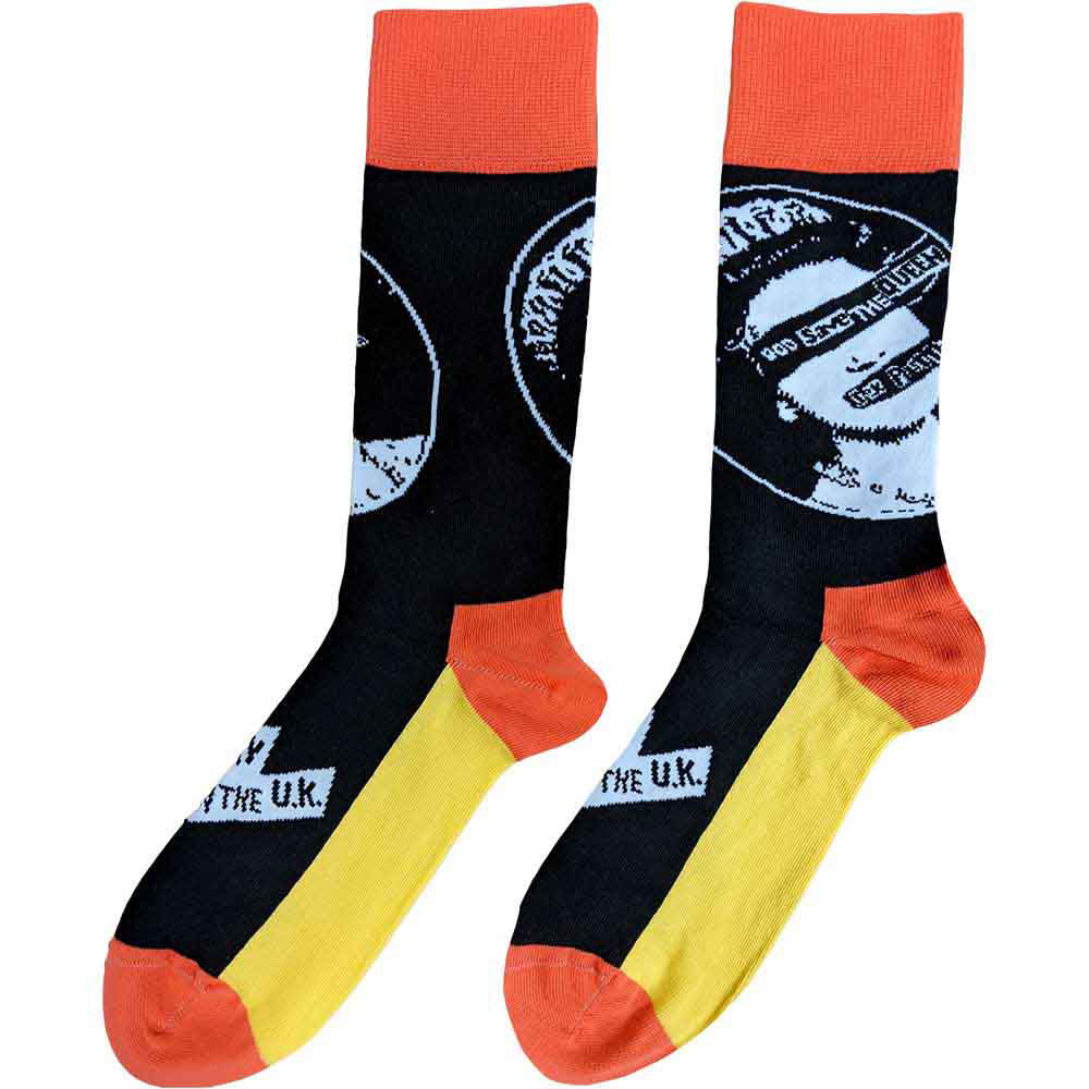 The Sex Pistols Unisex Ankle Socks: God Save The Queen (Black) (UK Size 4 - 7)