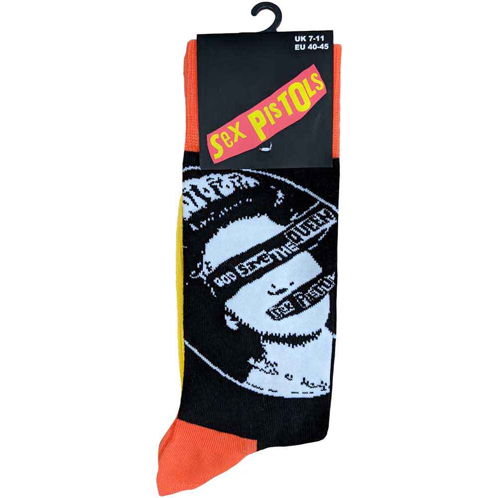 The Sex Pistols Unisex Ankle Socks: God Save The Queen (Black) (UK Size 7 - 11)