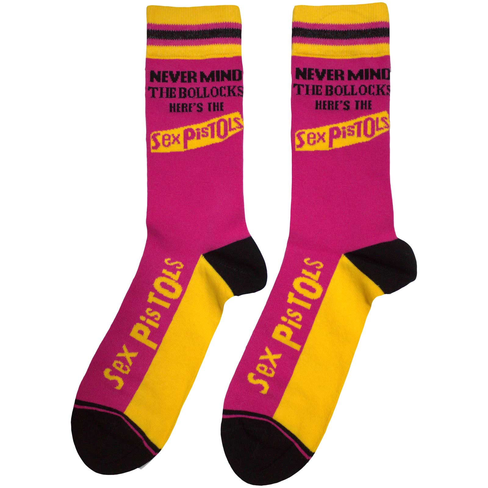 The Sex Pistols Unisex Ankle Socks: Never Mind The Bollocks Stripes (Pink)