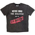 The Sex Pistols Unisex Stone Wash T-Shirt: Never Mind The Bollocks Original Album (Charcoal Grey)