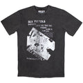 The Sex Pistols Unisex Stone Wash T-Shirt: Manchester Flyer (Charcoal Grey)