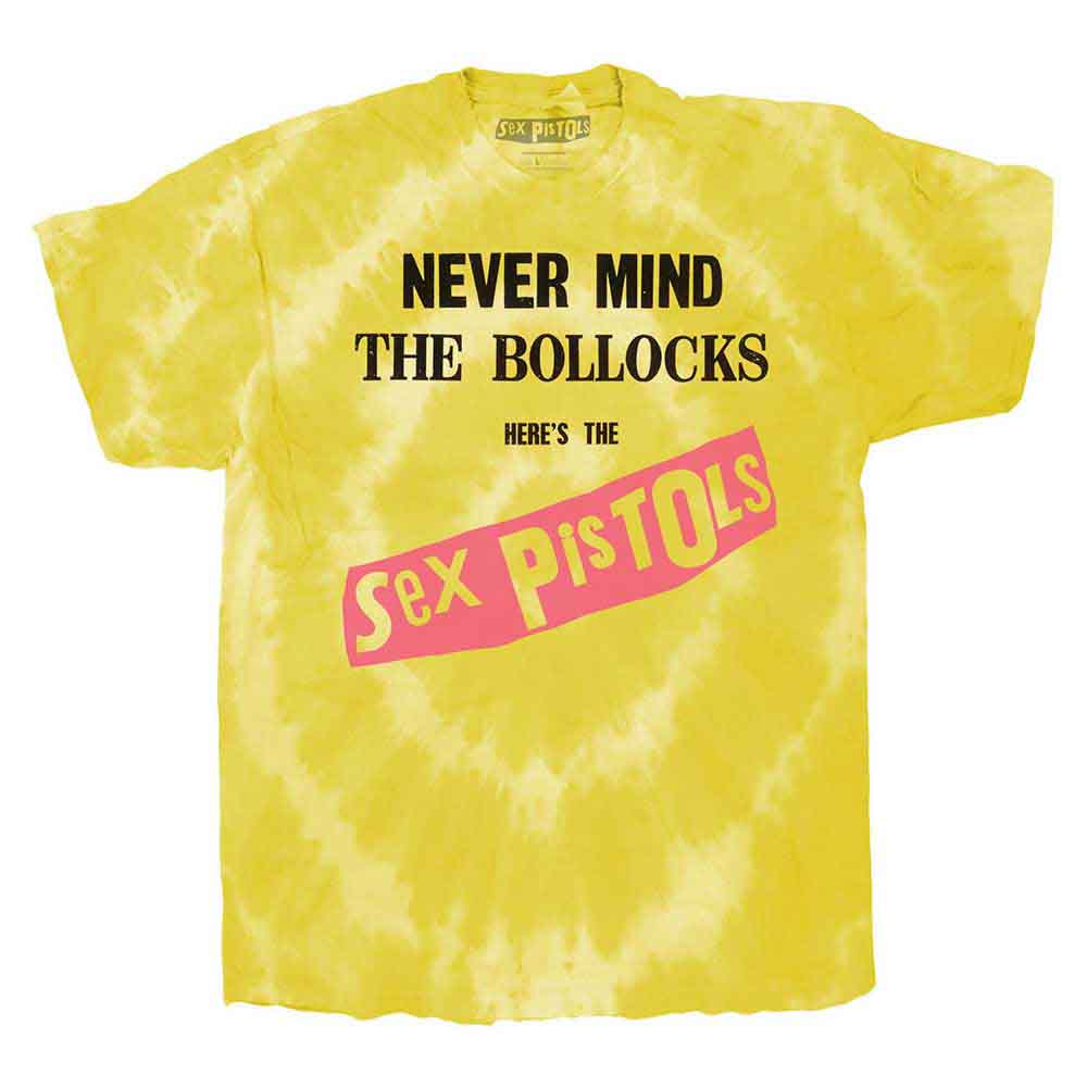 The Sex Pistols Unisex T-Shirt: Never Mind the Blocks Original Album (Yellow) (Wash Collection)