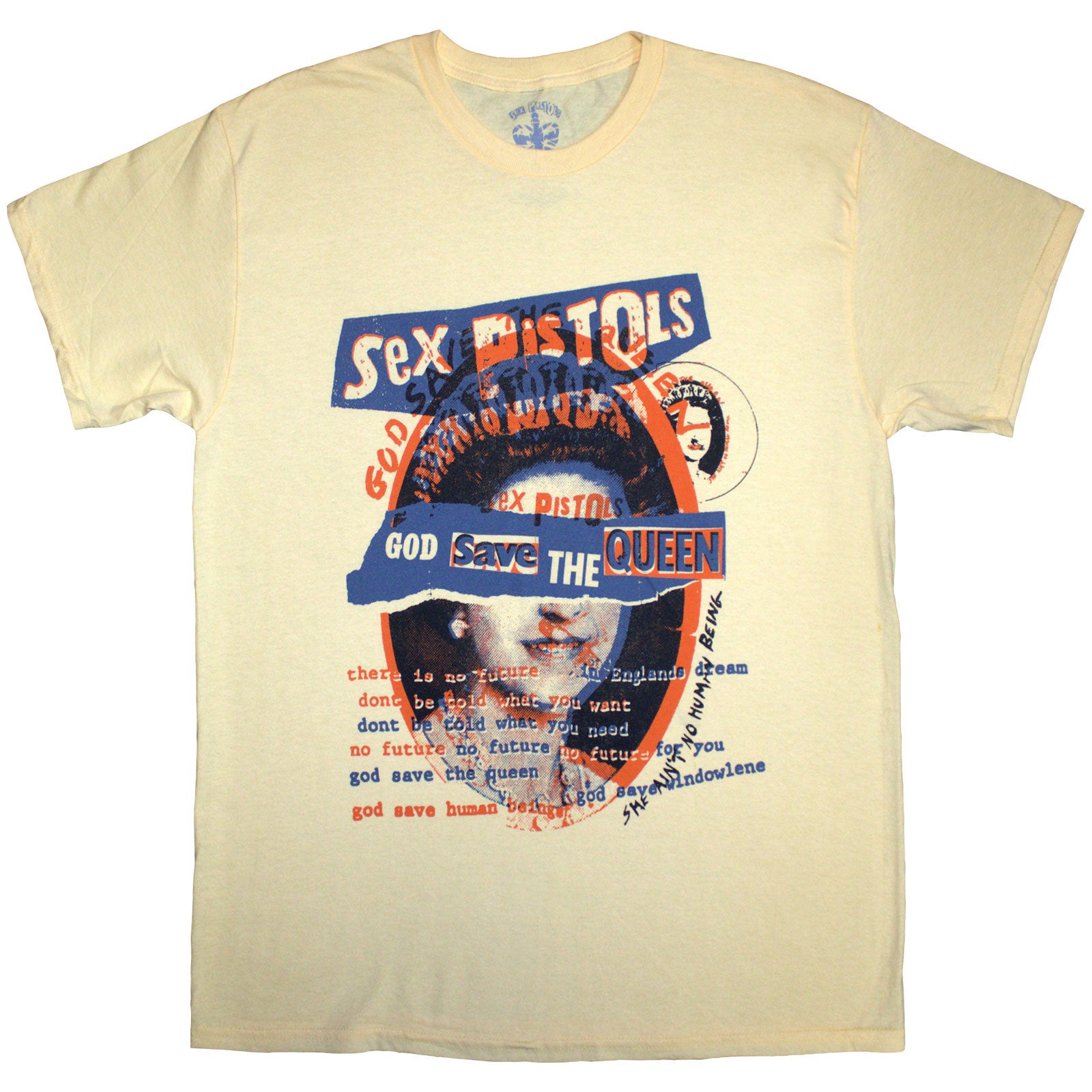 The Sex Pistols Unisex T-Shirt: God Save The Queen Overlay (Yellow)