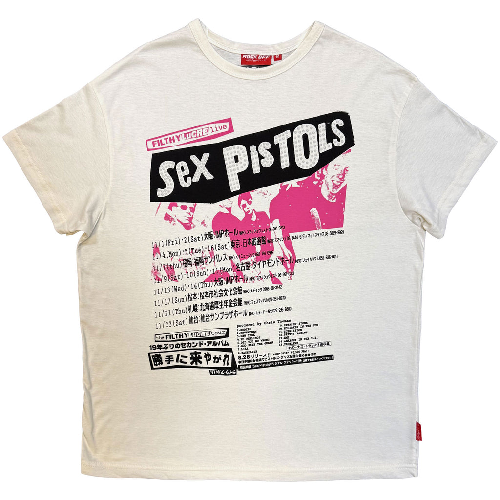 The Sex Pistols Ladies Unplugged T-Shirt: Filthy Lucre (Natural)