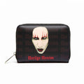Marilyn Manson Zip Top Purse: Logo / Red Lips (Black)