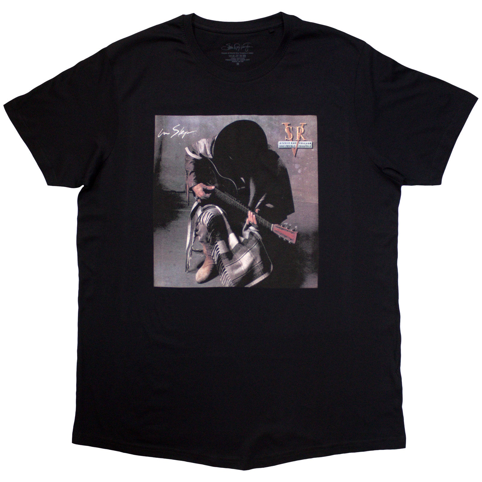 Stevie Ray Vaughan Unisex T-Shirt: In Step Album (Black)