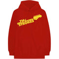 The Strokes Unisex Pullover Hoodie: Guitar Fret Logo (Red)