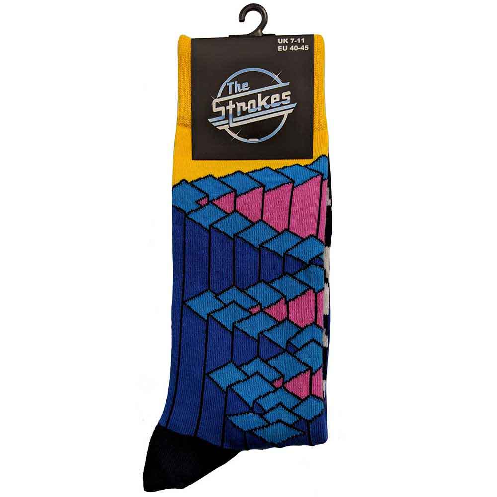 The Strokes Unisex Ankle Socks: Angles (Blue) (UK Size 7 - 11)