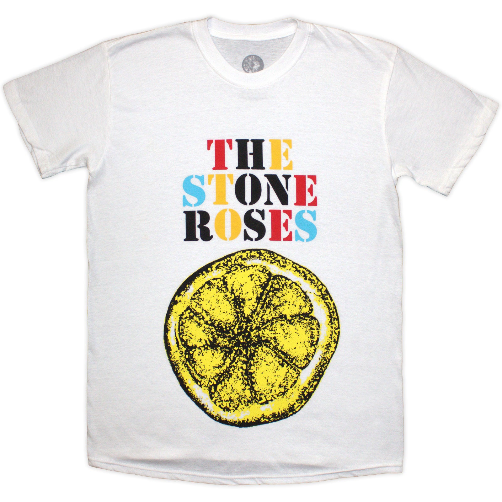 The Stone Roses Unisex T-Shirt: Lemon Multicolour (White)