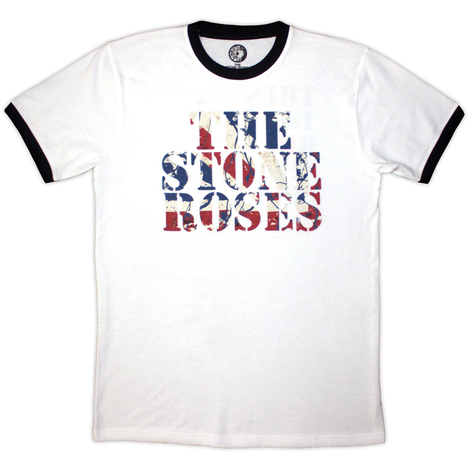 The Stone Roses Unisex Ringer T-Shirt: 2013 Tour Ringer (White) (Back Print)
