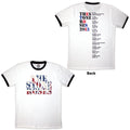 The Stone Roses Unisex Ringer T-Shirt: 2013 Tour Ringer (White) (Back Print)