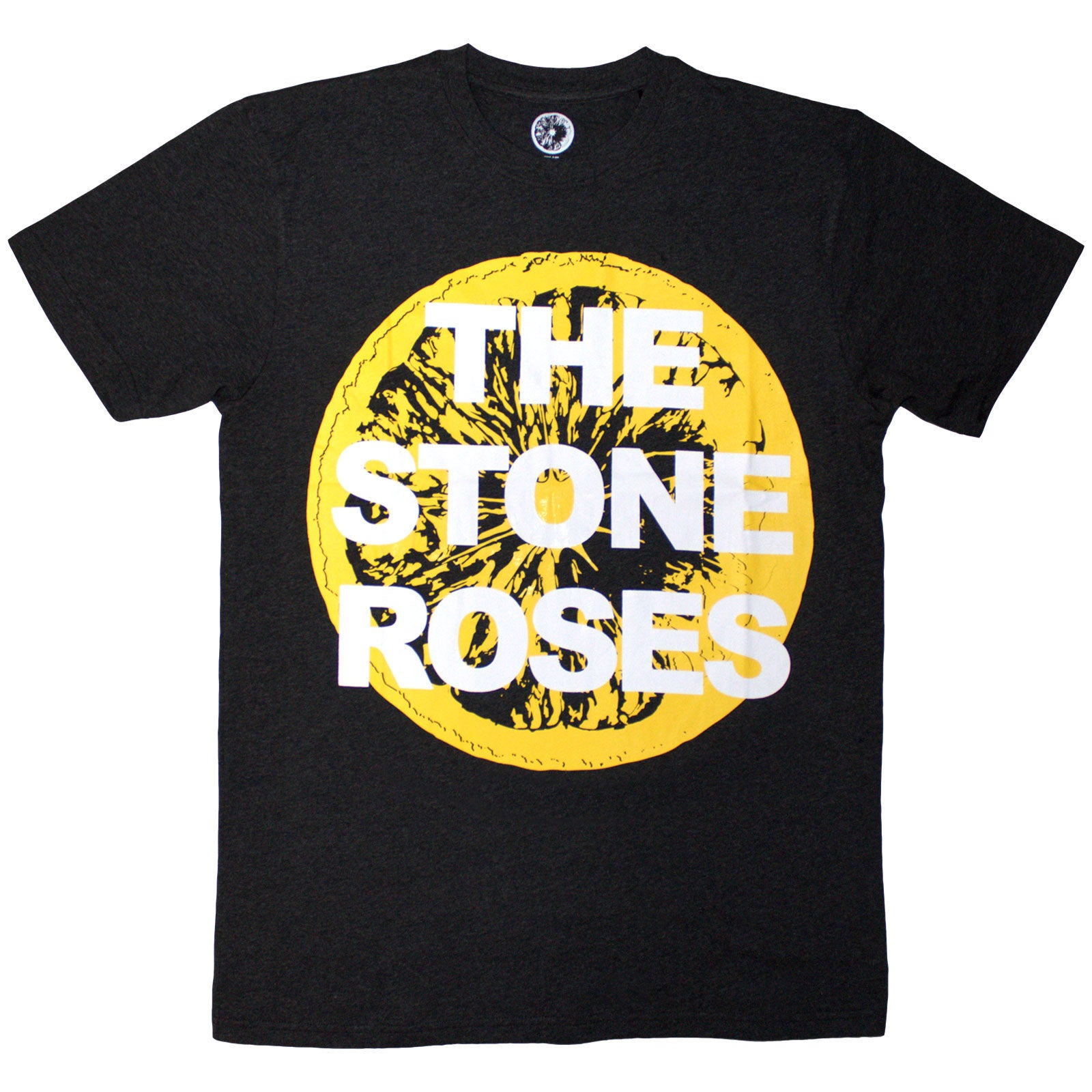 The Stone Roses Unisex T-Shirt: Large Lemon (Charcoal Grey)