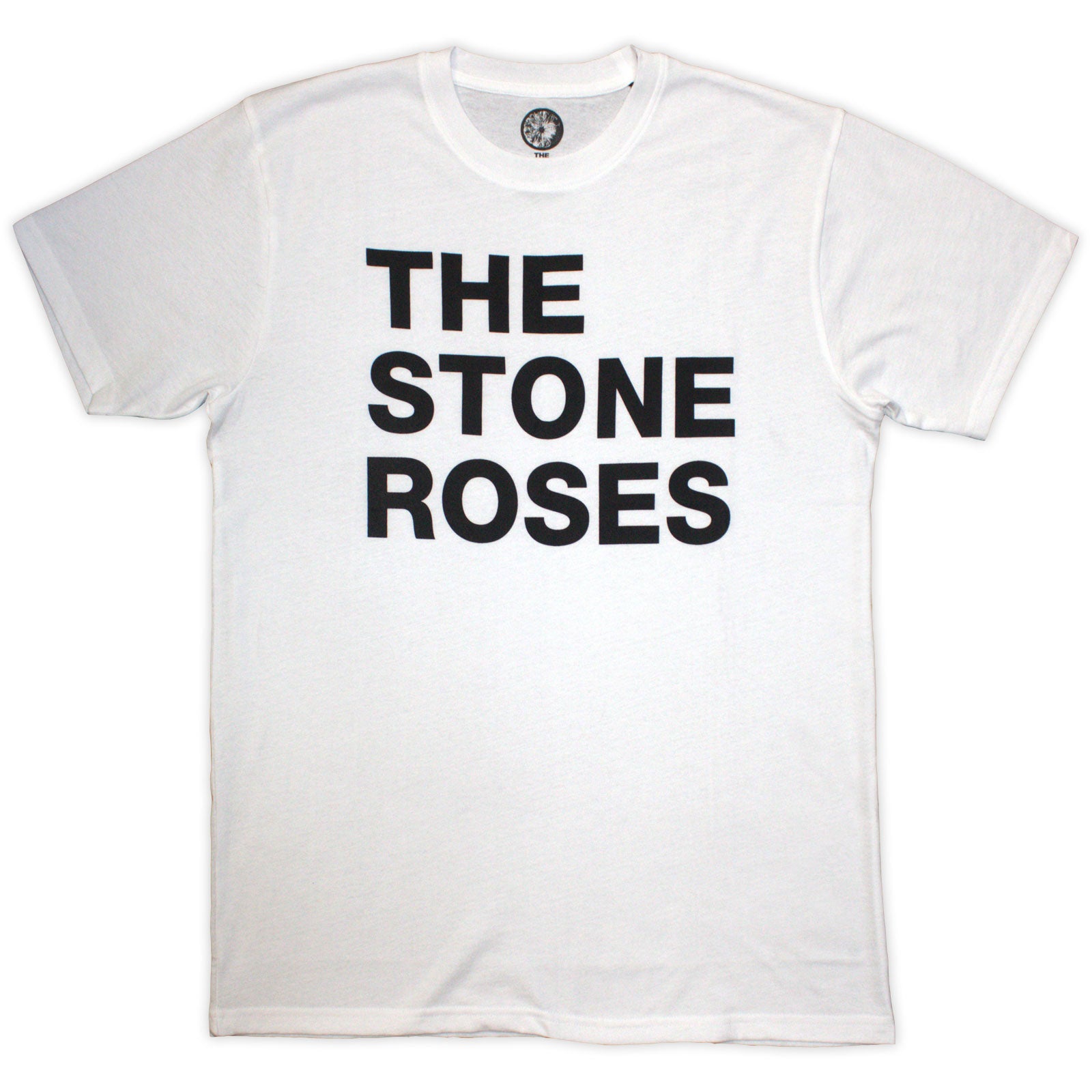 The Stone Roses Unisex T-Shirt: Left Justified Text (White) (Jumbo Print)