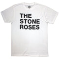 The Stone Roses Unisex T-Shirt: Left Justified Text (White) (Jumbo Print)