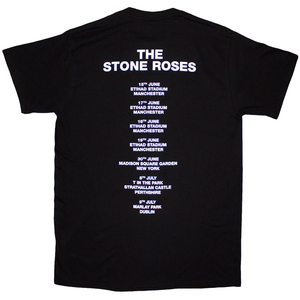 The Stone Roses Unisex T-Shirt: Tour 2016 (Black) (Back Print)